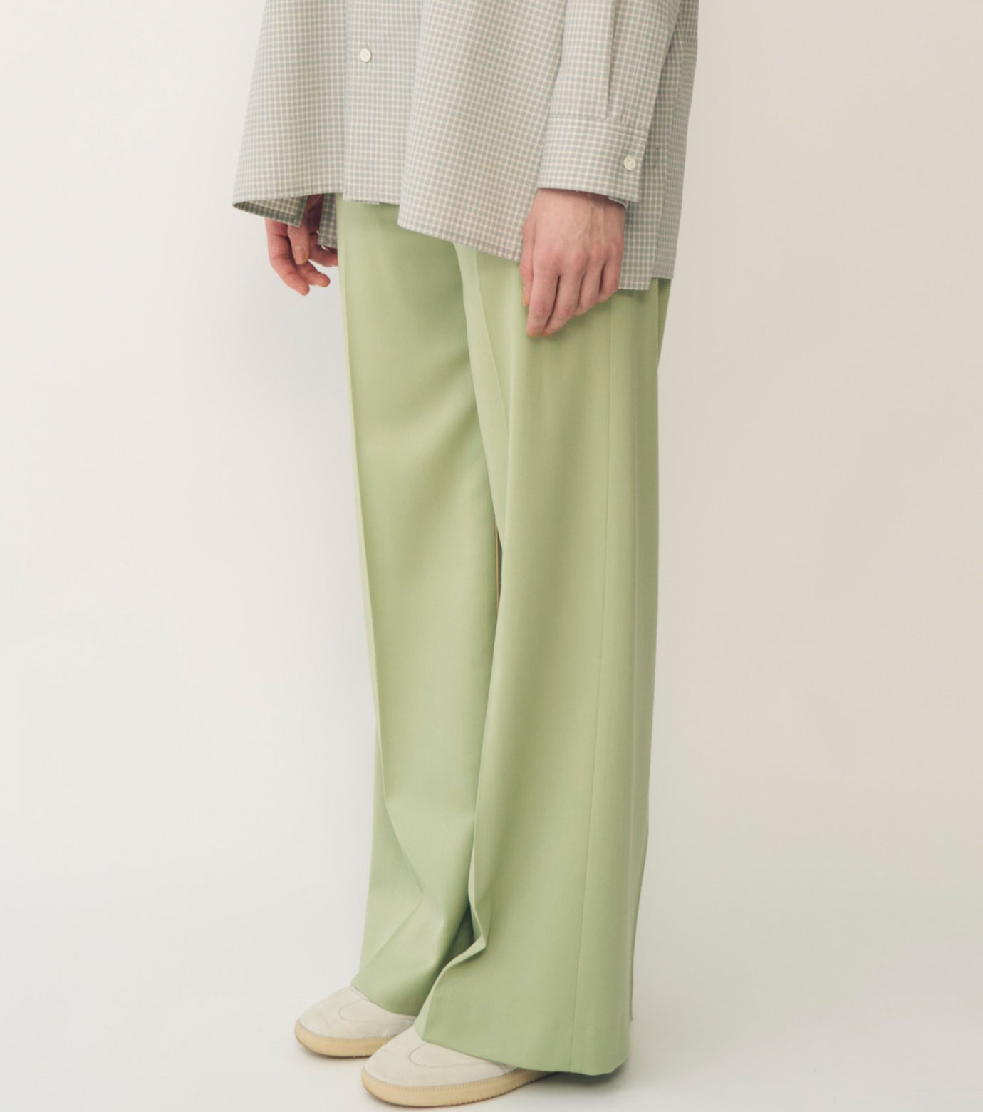 アイレネ Irenenne Wool Satin Straight Pants Light Restir リステア 