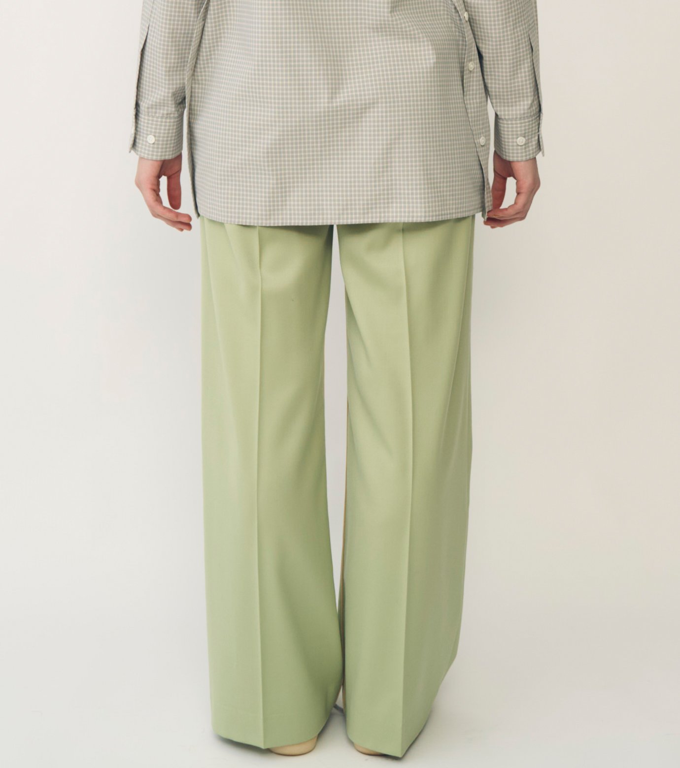 アイレネ Irenenne Wool Satin Straight Pants Light Restir リステア 