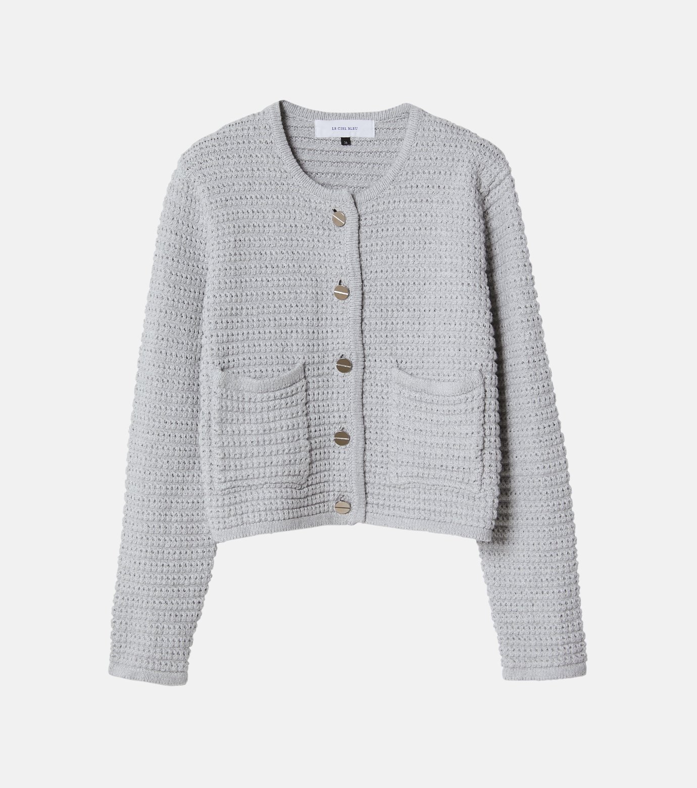 ル シェル ブルー - LE CIEL BLEU | Waffle Knit Jacket-Light