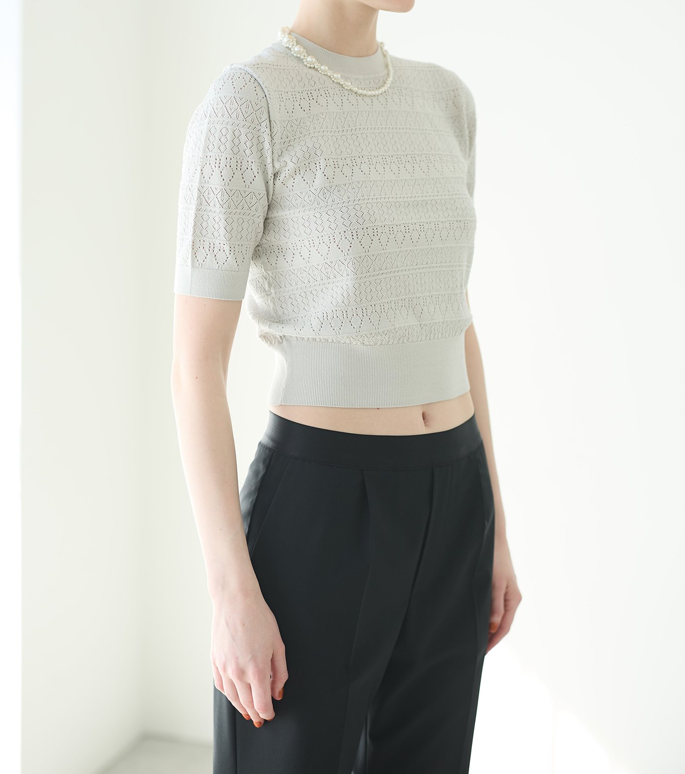 ル シェル ブルー - LE CIEL BLEU | Compact Knit Top-Light