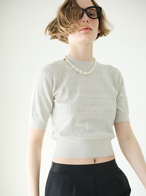 ル シェル ブルー - LE CIEL BLEU | Compact Knit Top-Light