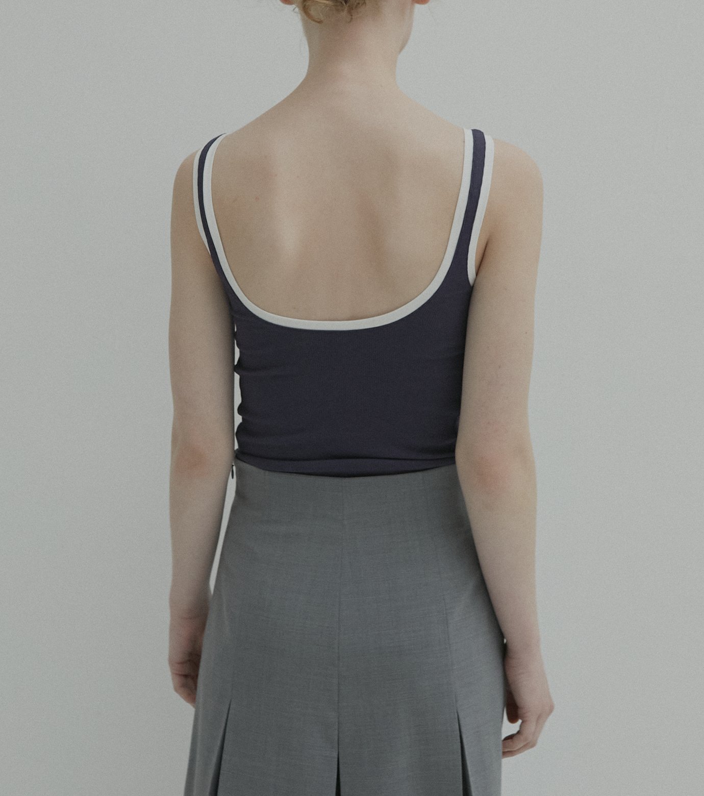 ル シェル ブルー - LE CIEL BLEU | Color Trimmed Tank | RESTIR リステア