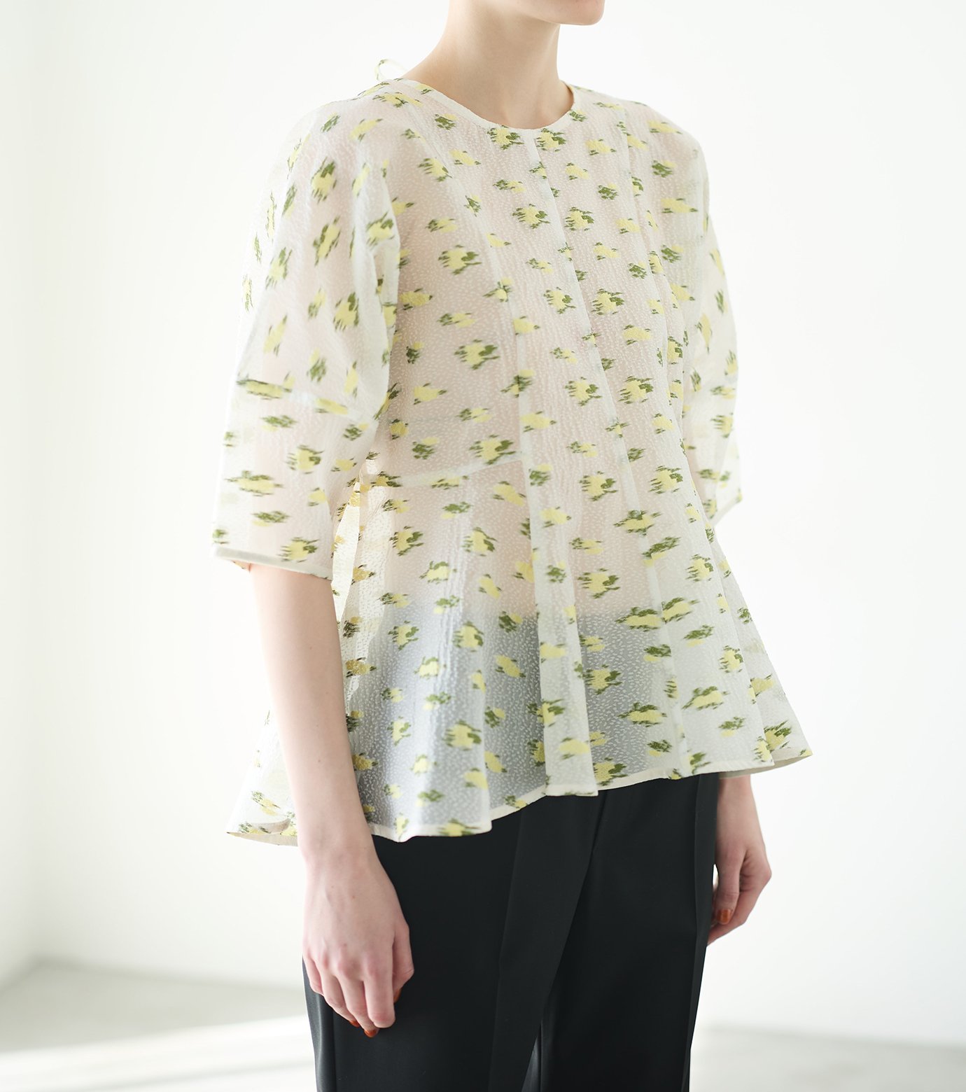 LE CIEL BLEU - 【再再お値下げ】LECIELBLUE  ZebraJacquard Blouse 中古・古着通販】LE CIEL BLEU (ルシェルブルー) Zebra Jacquard