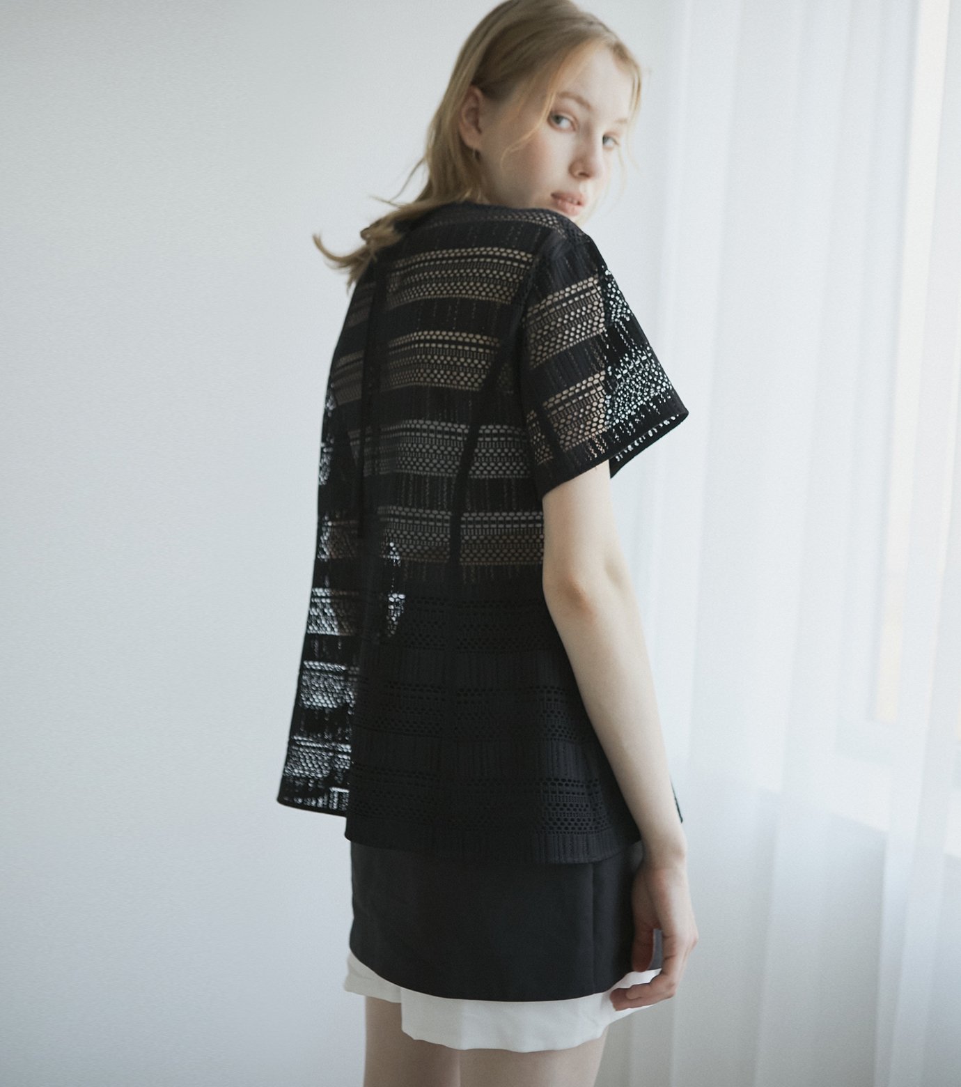 ル シェル ブルー - LE CIEL BLEU | Tape Detail Lace | RESTIR