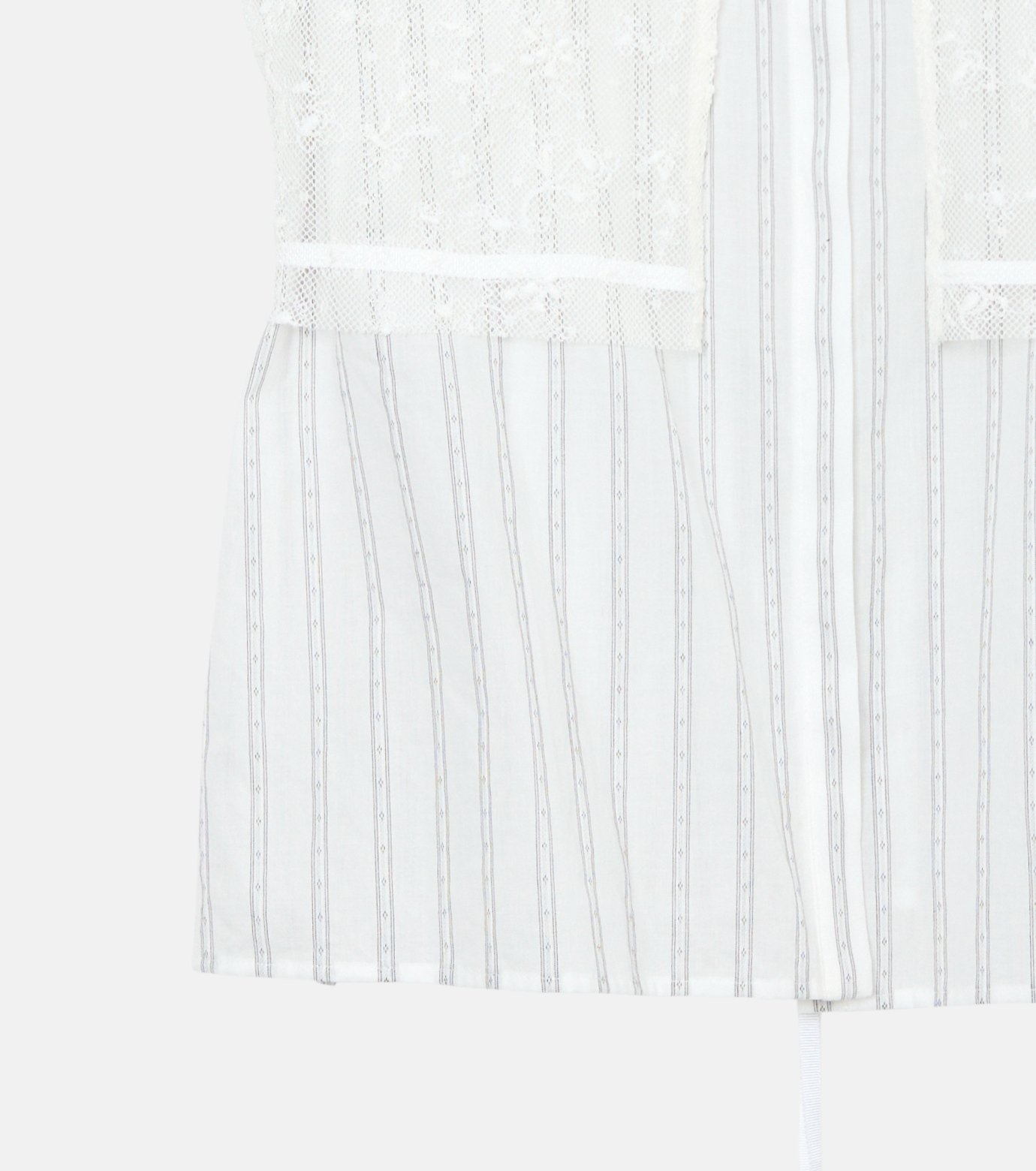 LE CIEL BLEU - IRENE ルシェル ロールアップスリーブストライプシャツ 美品 送料込み ル シェル ブルー - LE CIEL BLEU | Striped Sleeveless Shirt