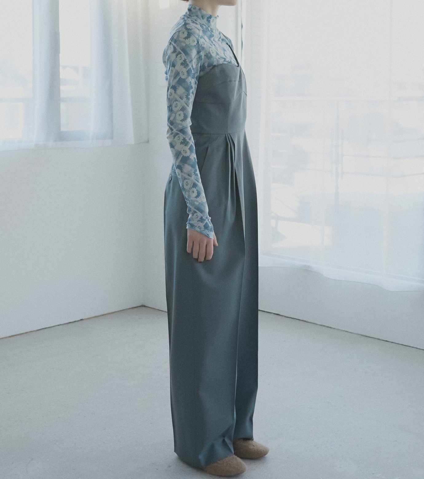 LE CIEL BLEU タキシードジャンプスーツ 36 ルシェルブルー ル シェル ブルー - LE CIEL BLEU | One-Shouldered | RESTIR リステア
