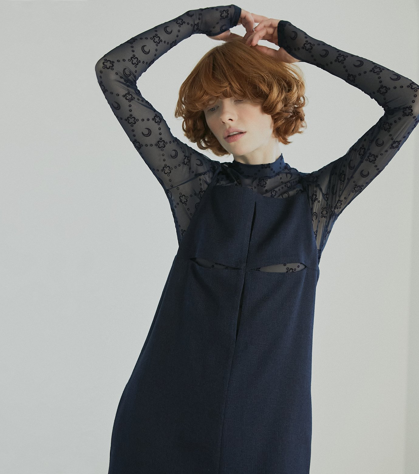 ル シェル ブルー - LE CIEL BLEU | Slash Cami Dress-Navy-36の通販