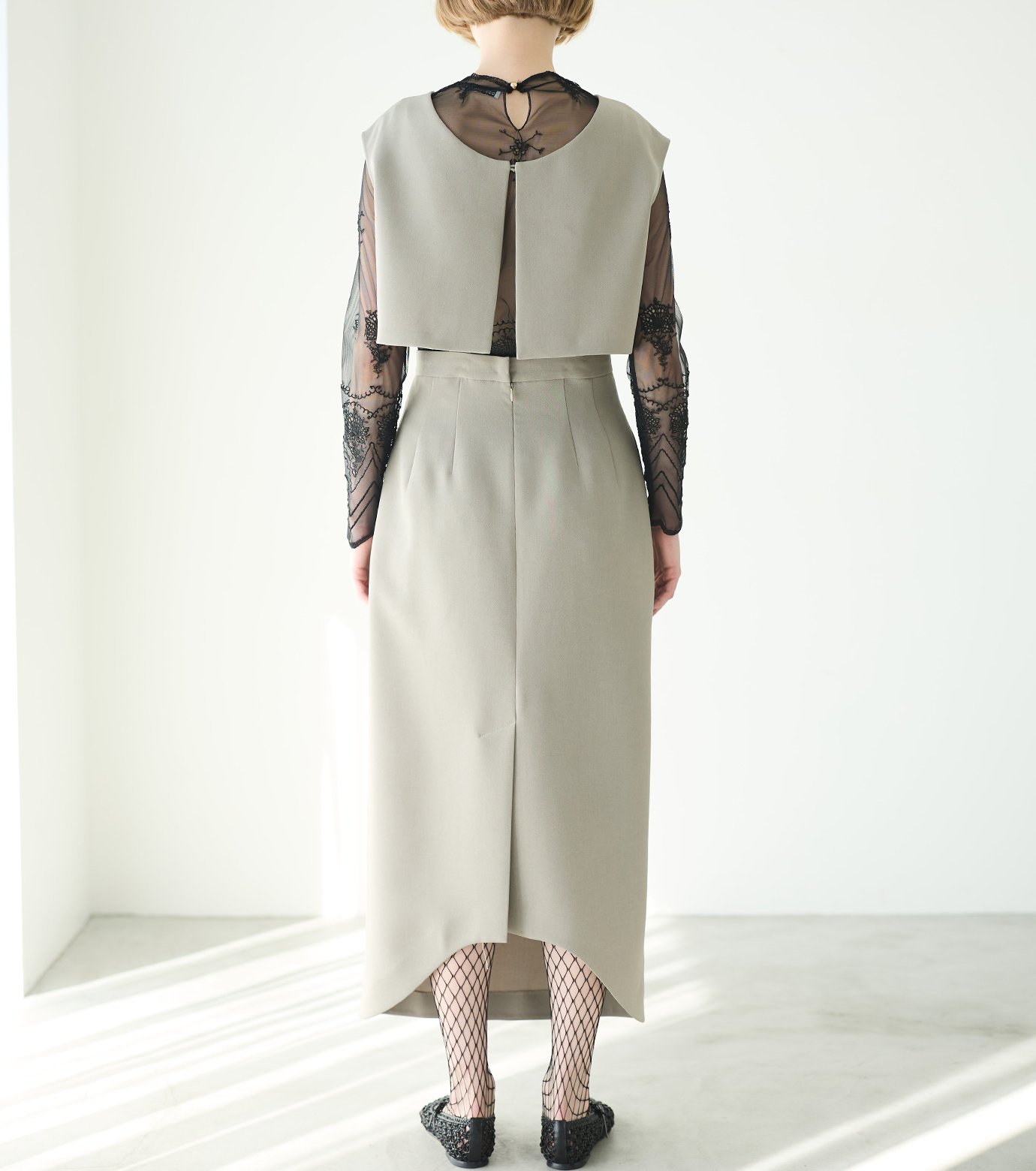 ル シェル ブルー - LE CIEL BLEU | Highwaist Onepiece-Gray-36