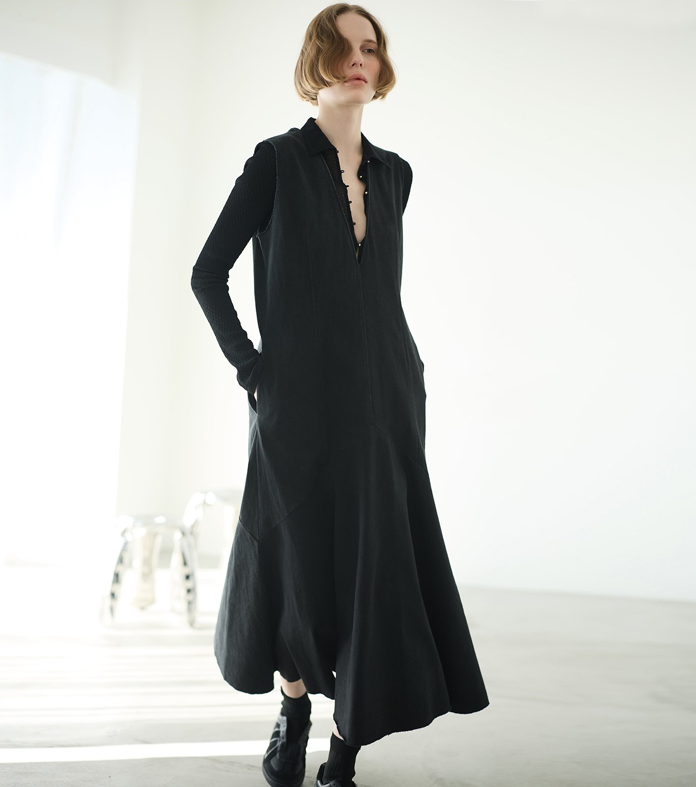 le ciel bleu ツイストテーラードドレス ル シェル ブルー - LE CIEL BLEU | Twisted Tailored | RESTIR