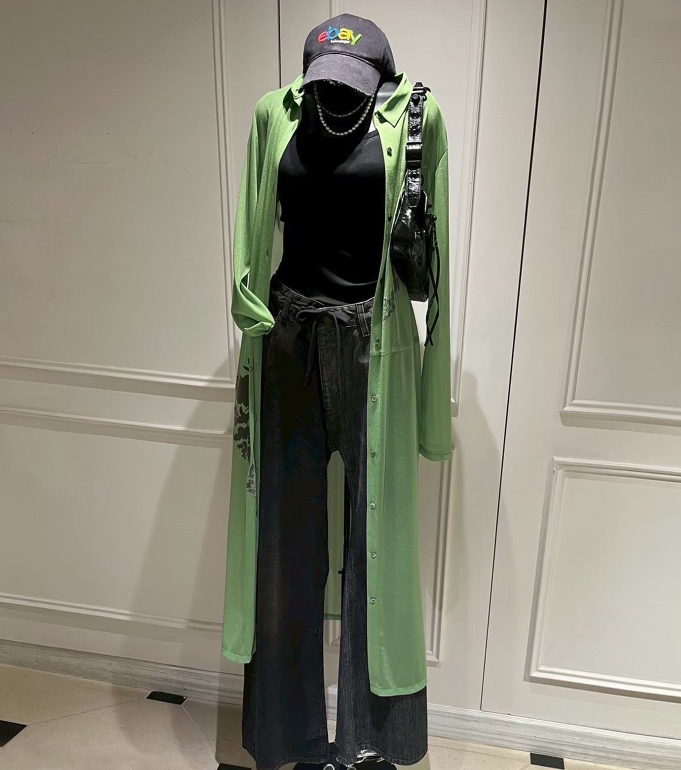 LE CIEL BLEU ブラッシュトウールクロップドシャツ(有村架純さん着用) ル シェル ブルー - LE CIEL BLEU | Sheer Shirt Dress w