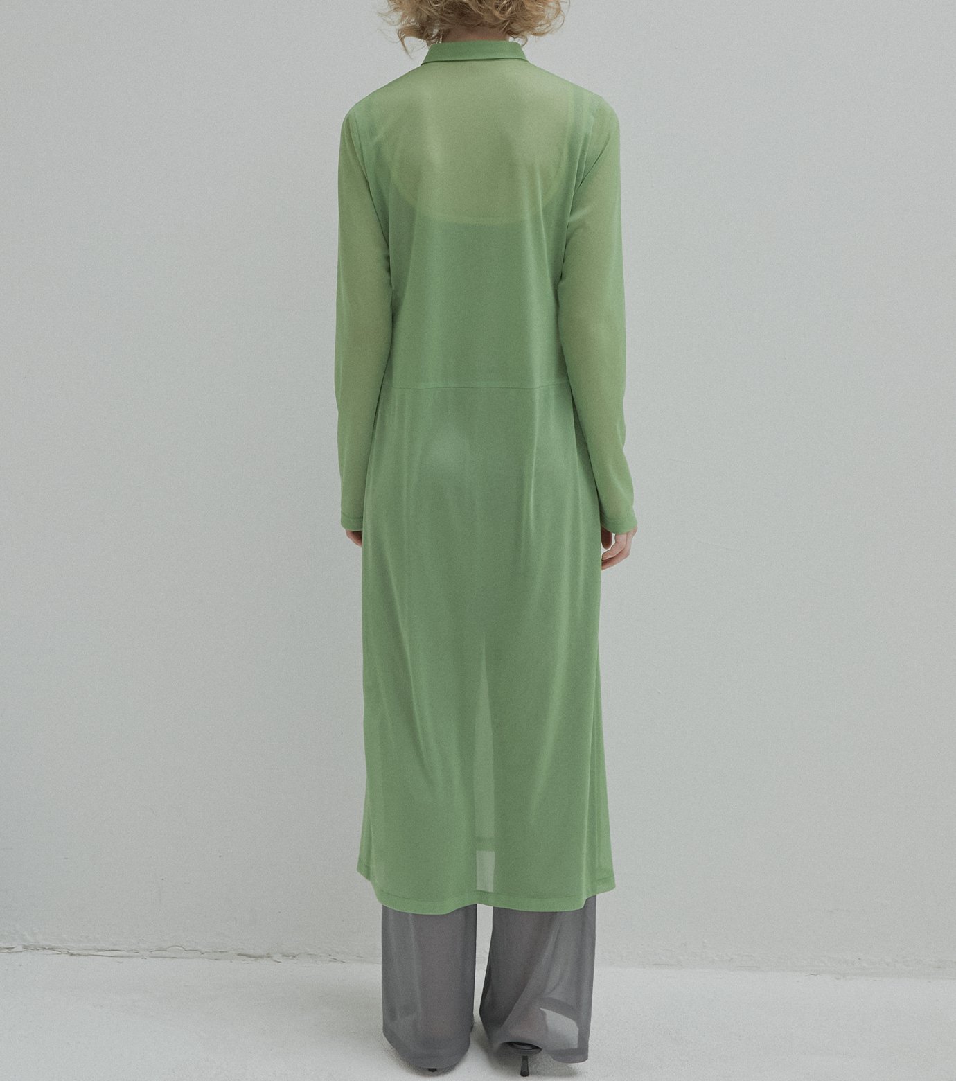 LE CIEL BLEU ブラッシュトウールクロップドシャツ(有村架純さん着用) ル シェル ブルー - LE CIEL BLEU | Sheer Shirt Dress w