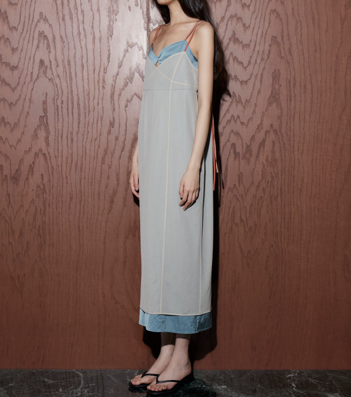 ベージュジレ　bluelea ル シェル ブルー - LE CIEL BLEU | Flower Sheer Jacquard