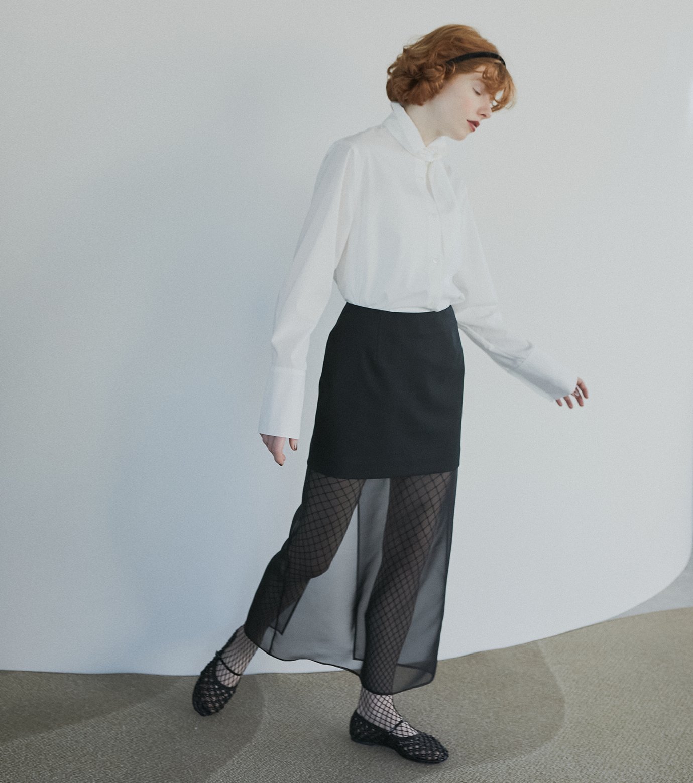 スカート LE CIEL BLEU Sheer-Blend Pencil Skirt ル シェル ブルー - LE CIEL BLEU | Sheer-Blend Pencil | RESTIR リステア