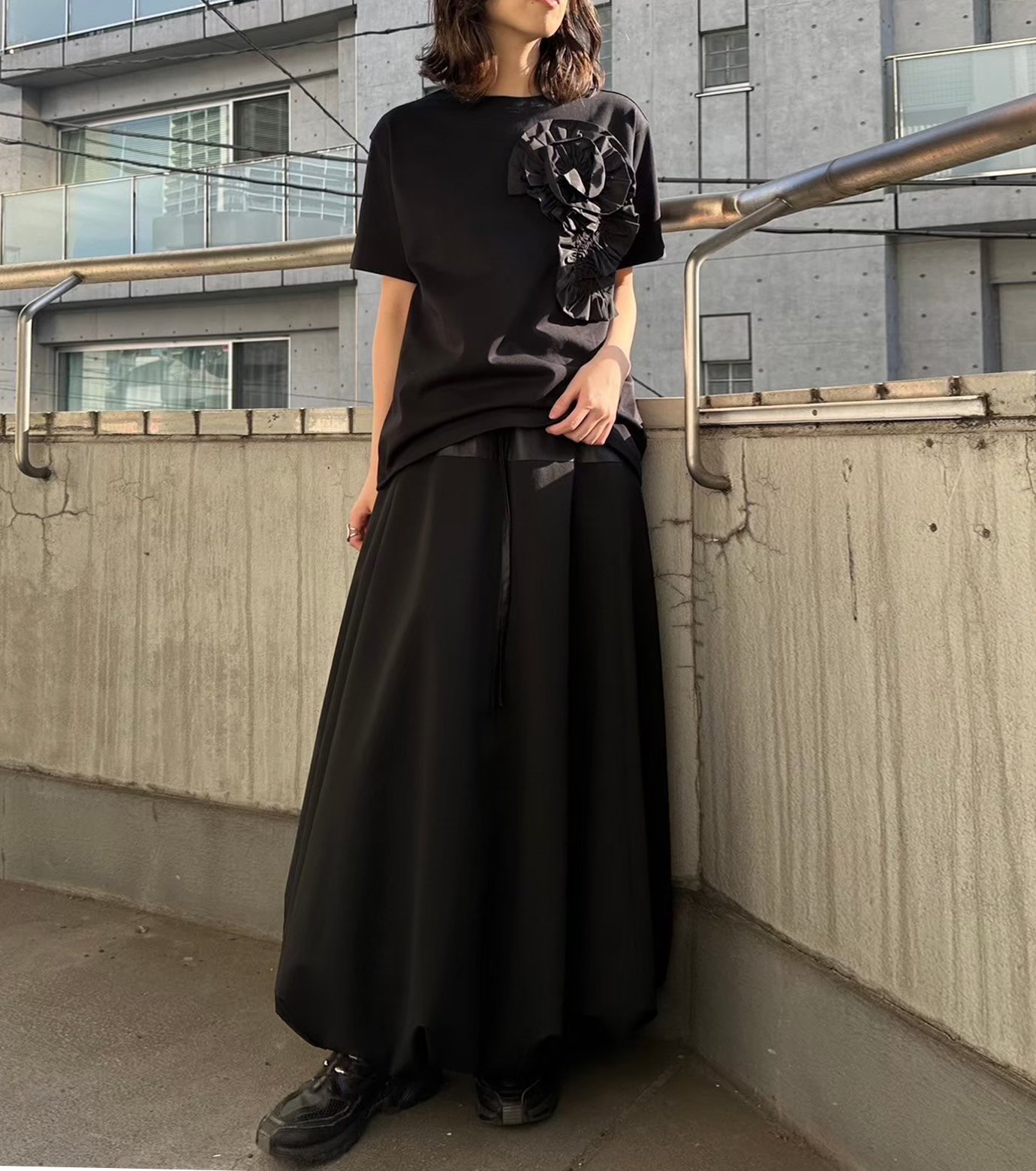 LE CIEL BLEU バルーンスカート 36 黒 LE CIEL BLEU スカート BLEU/ルシェルブルー Balloon Skirt