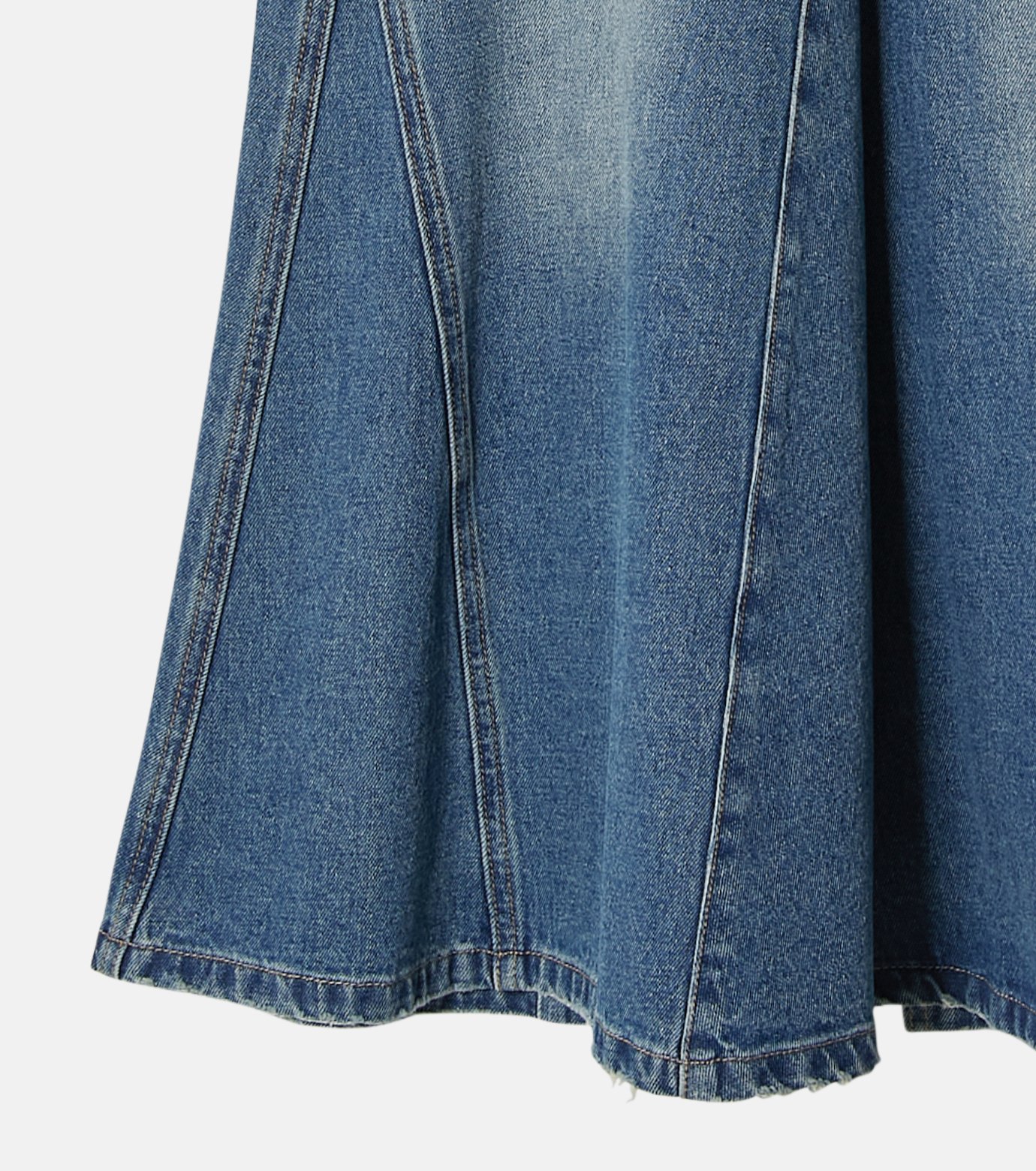 新品 LE CIEL BLEU シルクデニムプリーツスカート サイズ40 ル シェル ブルー - LE CIEL BLEU | Flared Denim Skirt-Blue-36