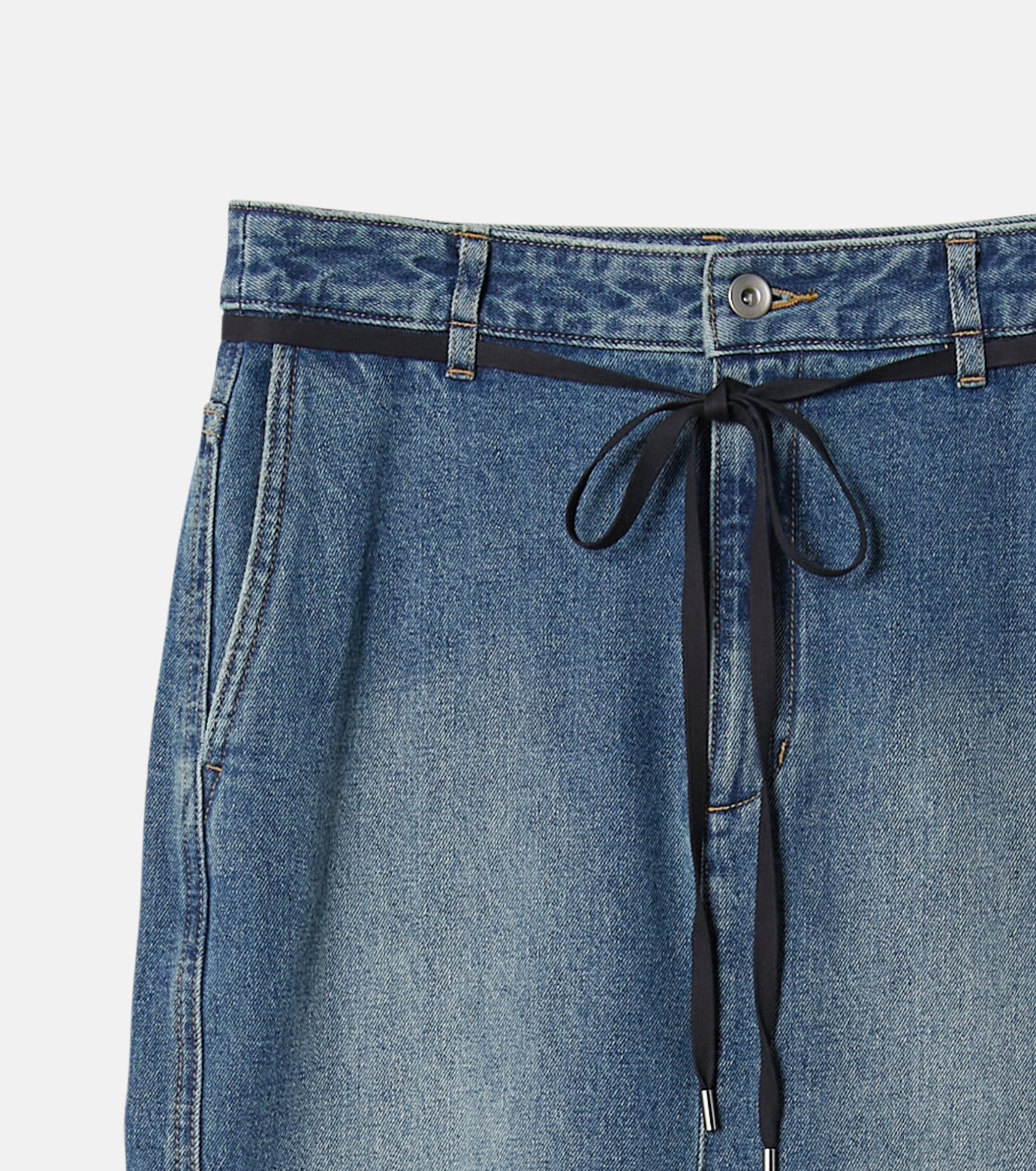 LE CIEL BLUE ルシェルブルー デニムスカート ル シェル ブルー - LE CIEL BLEU | Flared Denim Skirt-Blue-36