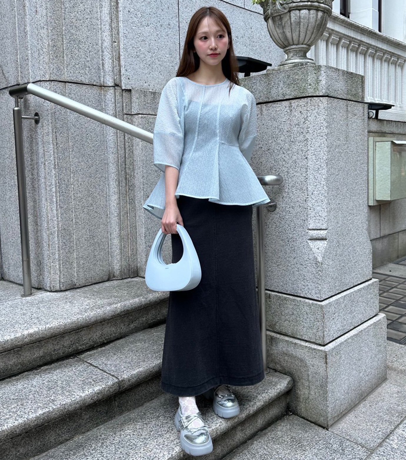 ル シェル ブルー - LE CIEL BLEU | Ozone Washed Jersey | RESTIR