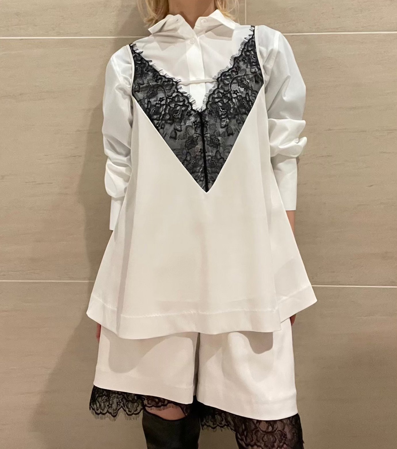 ル シェル ブルー - LE CIEL BLEU | Sheer Layered Pants-Light