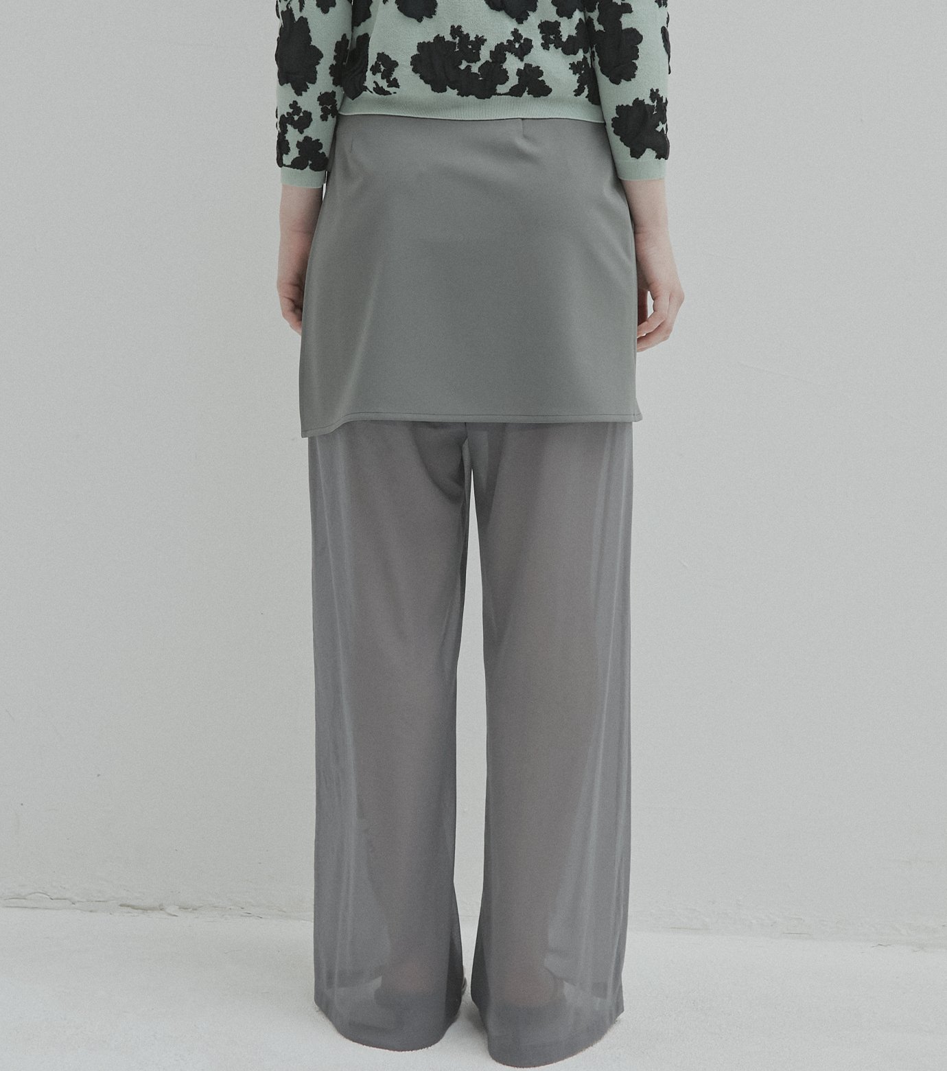 ル シェル ブルー - LE CIEL BLEU | Sheer Relax Pant w/Flocked