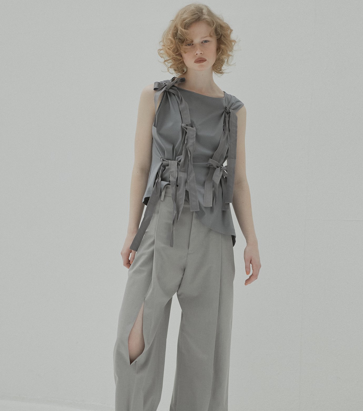 ル シェル ブルー - LE CIEL BLEU | Wide Leg Trousers w/Cut