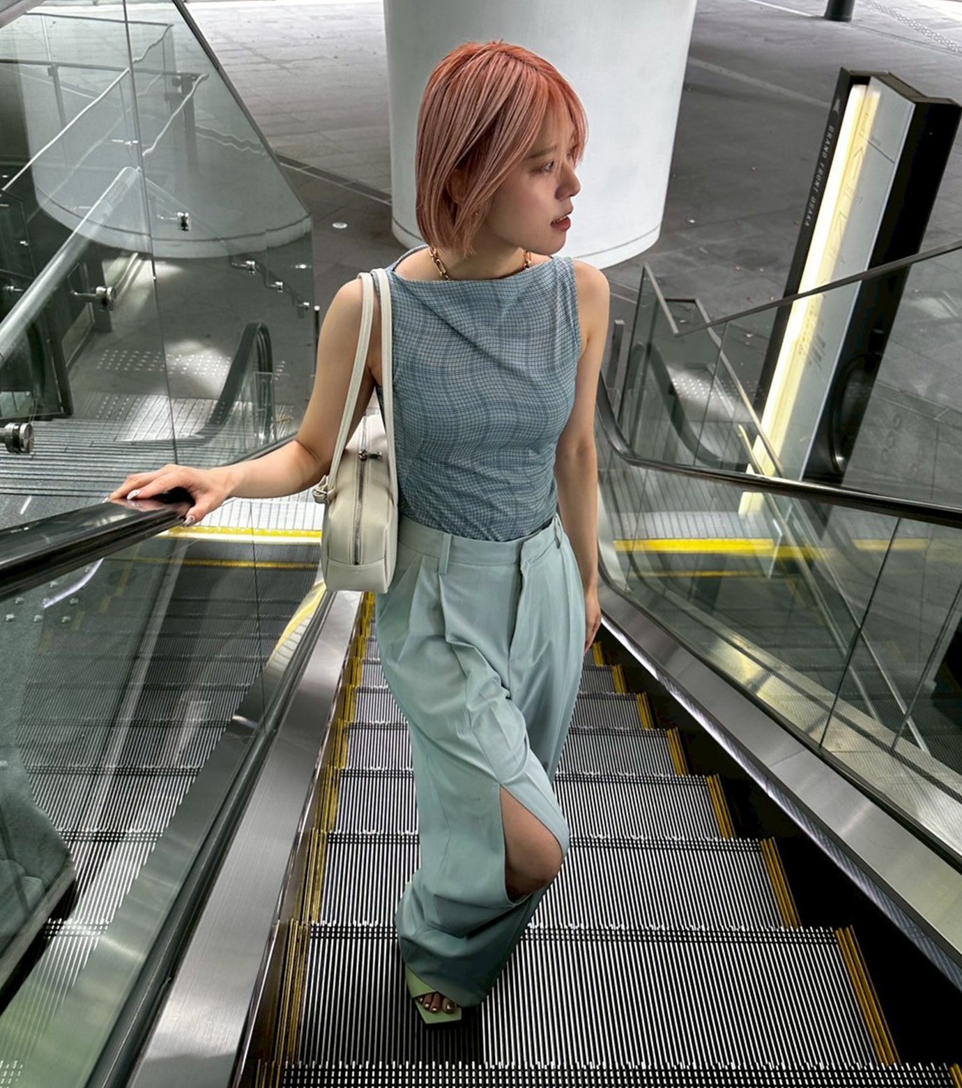 ル シェル ブルー - LE CIEL BLEU | Wide Leg Trousers w/Cut Out
