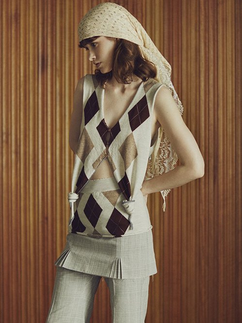 IRENE 新品Argyle Slit PulloverKnitニット アイレネ