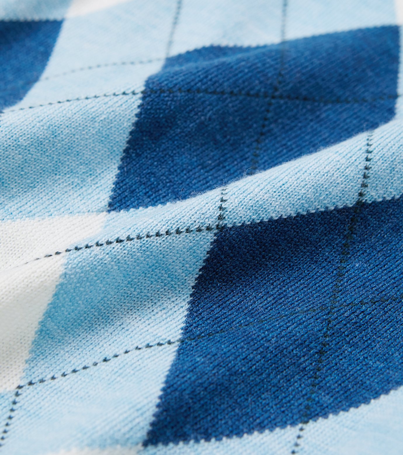 IRENE Argyle Knit Vest Light Blue