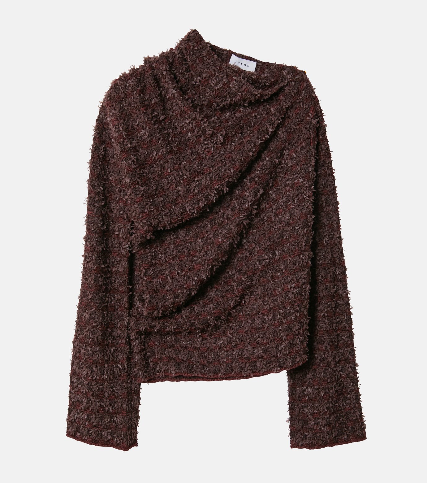 IRENE Tweed Knit Tops チャコールグレー IRENE Tweed Knit Tops チャコールグレー