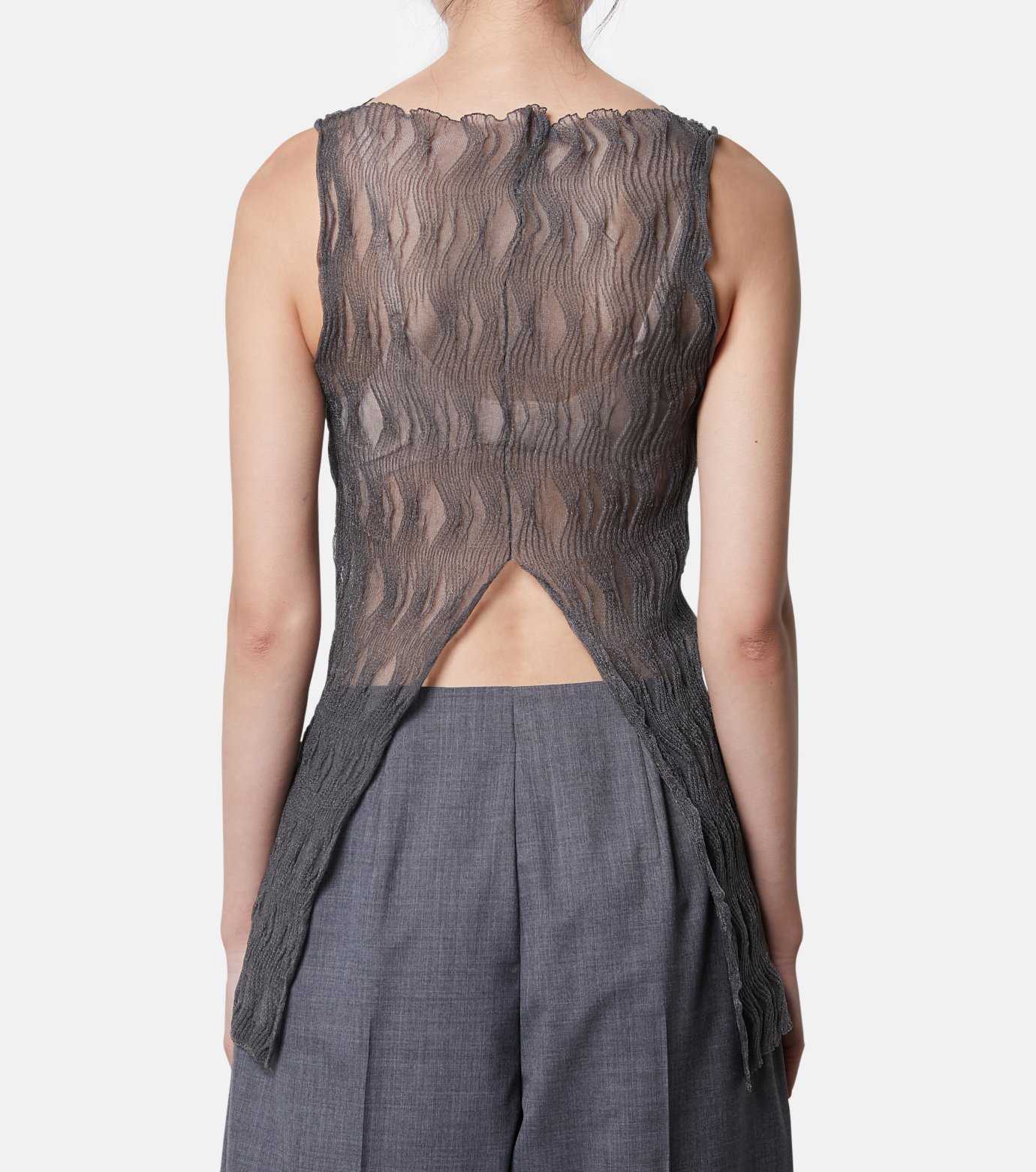 アイレネ IRENE Loop Yarn Knit ニット セーター 長袖 ハイネック ウール 36 ピンク 22A81008 /BM レディース アイレネ - IRENE | Wave Pattern Knit Tops-Gray-36の通販