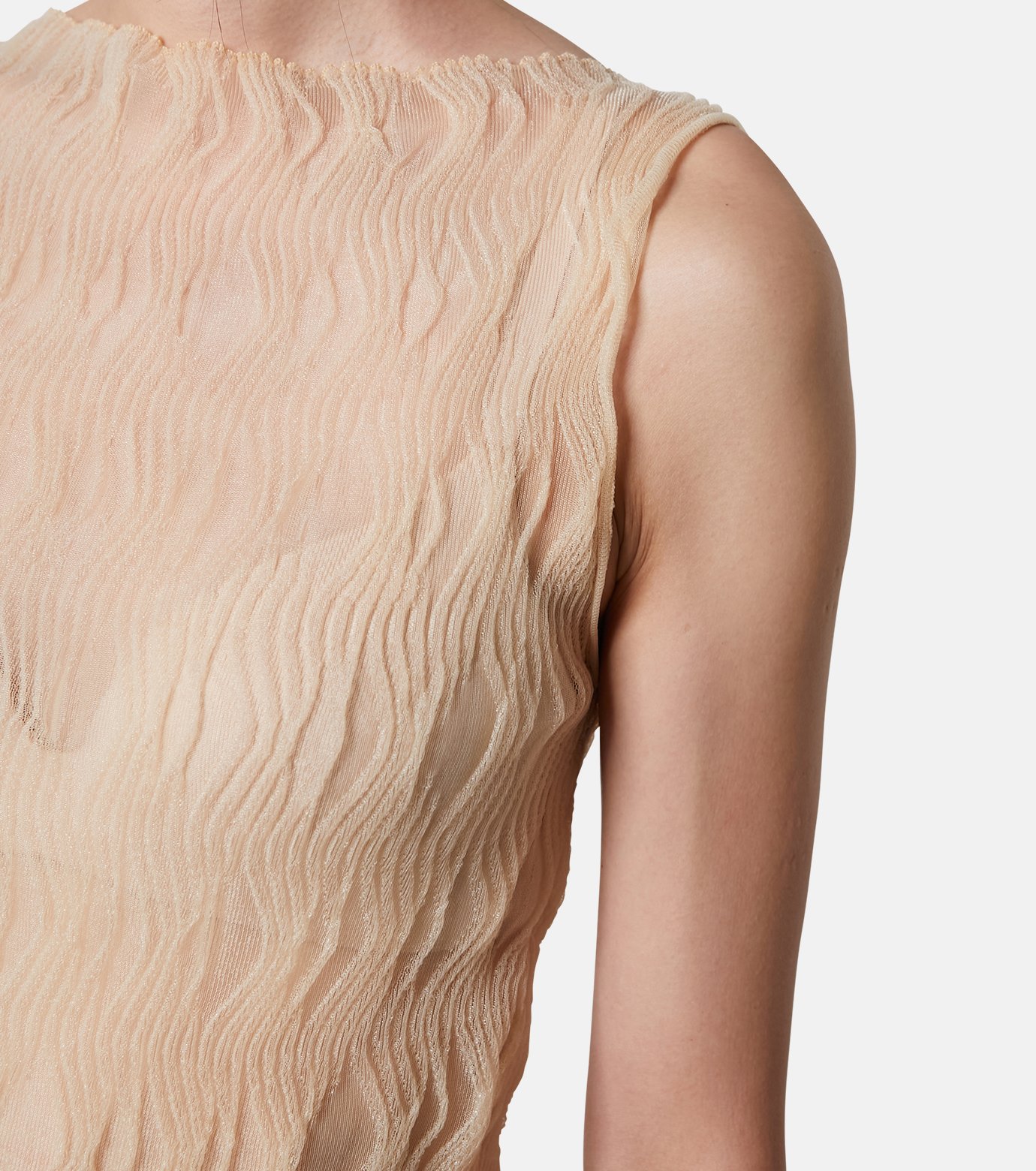 アイレネ IRENE ニット 24A82002 ホワイト サイズ：36 アイレネ - IRENE | Wave Pattern Knit Tops-Ivory-36の通販