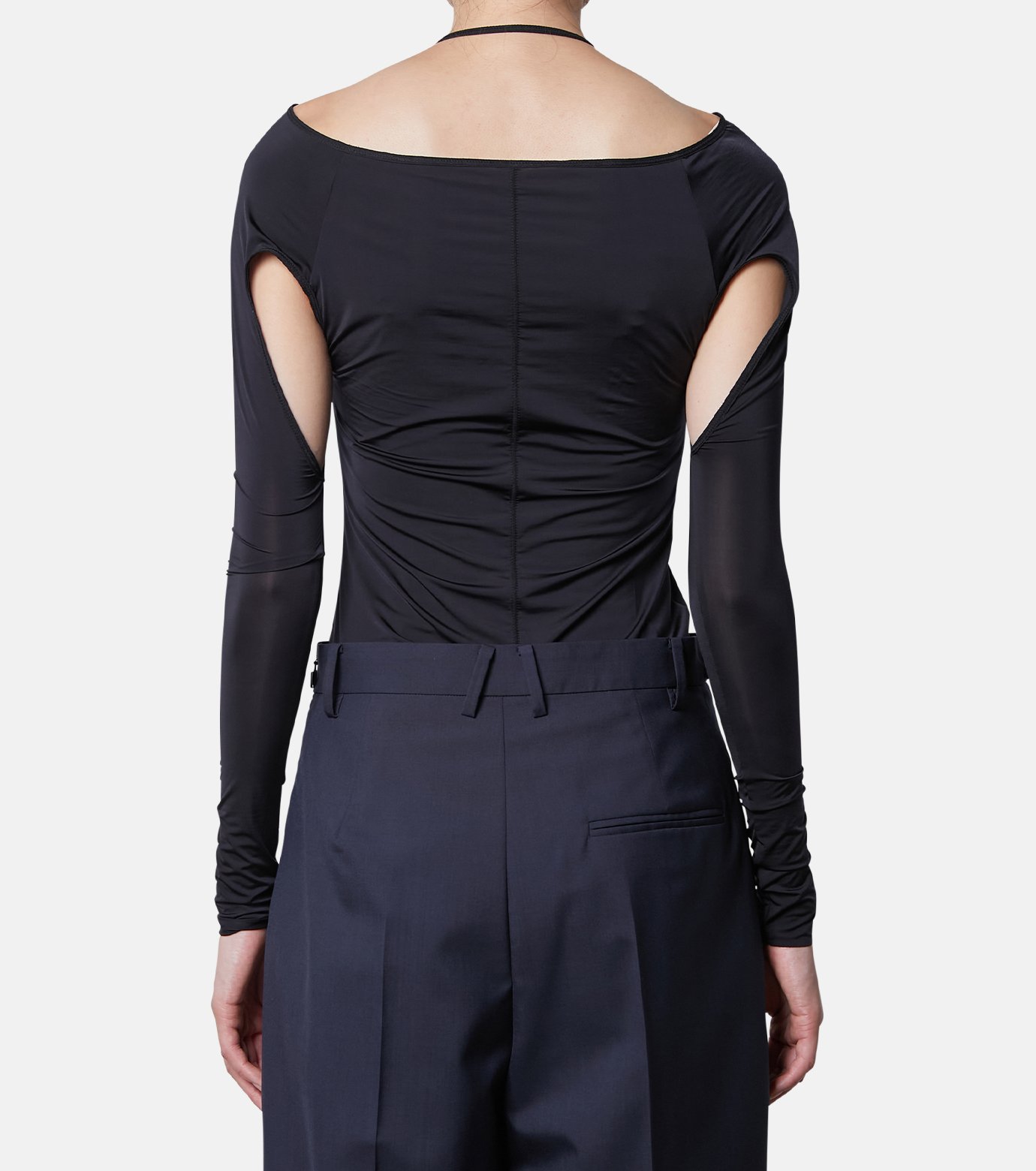 ireneレーストップス アイレネ - IRENE | Nylon Sheer Cut and sewn-Black-36の通販