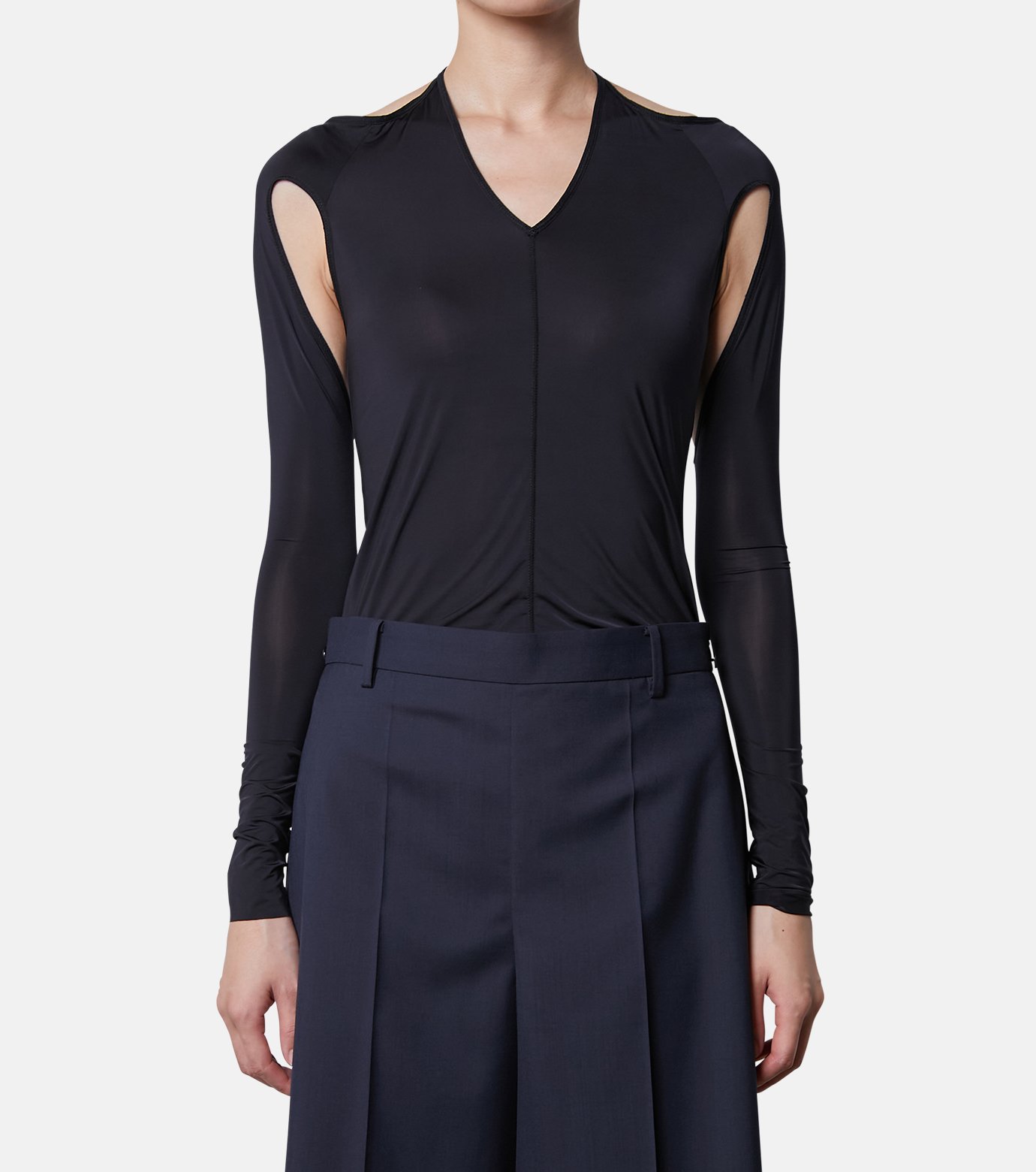 IRENE アイレネ　シースルー　トップス アイレネ - IRENE | Nylon Sheer Cut and sewn-Black-36の通販