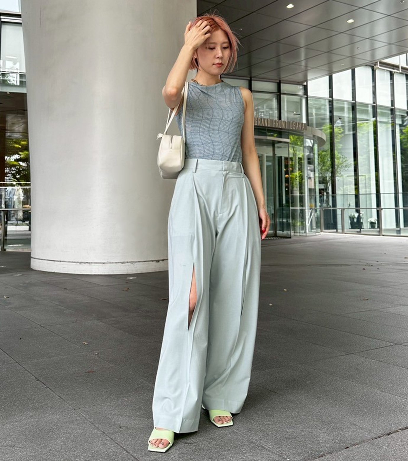 アイレネ　IRENE デザイントップス アイレネ - IRENE | Wave Pattern Knit Tops-Ivory-36の通販