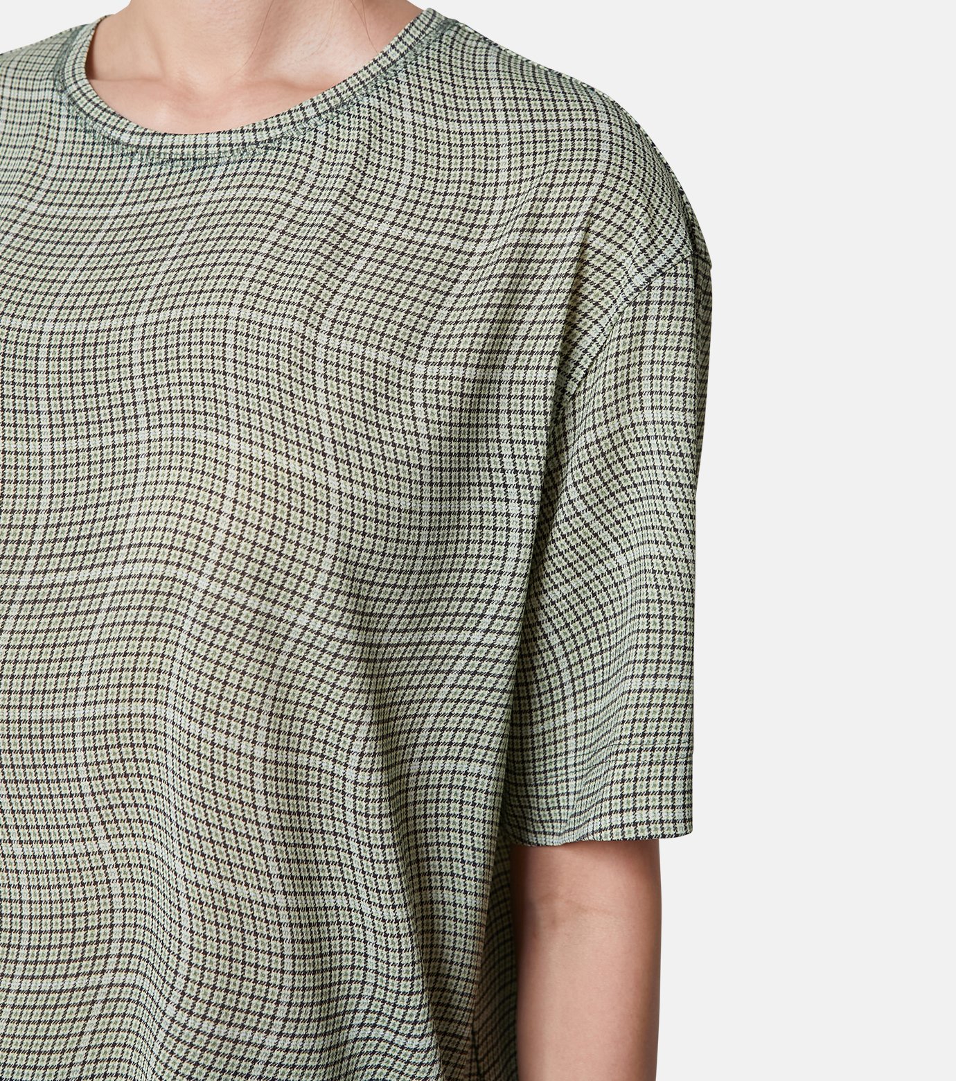 アイレネ - IRENE | Distorted Check Sheer Tee-Light | RESTIR