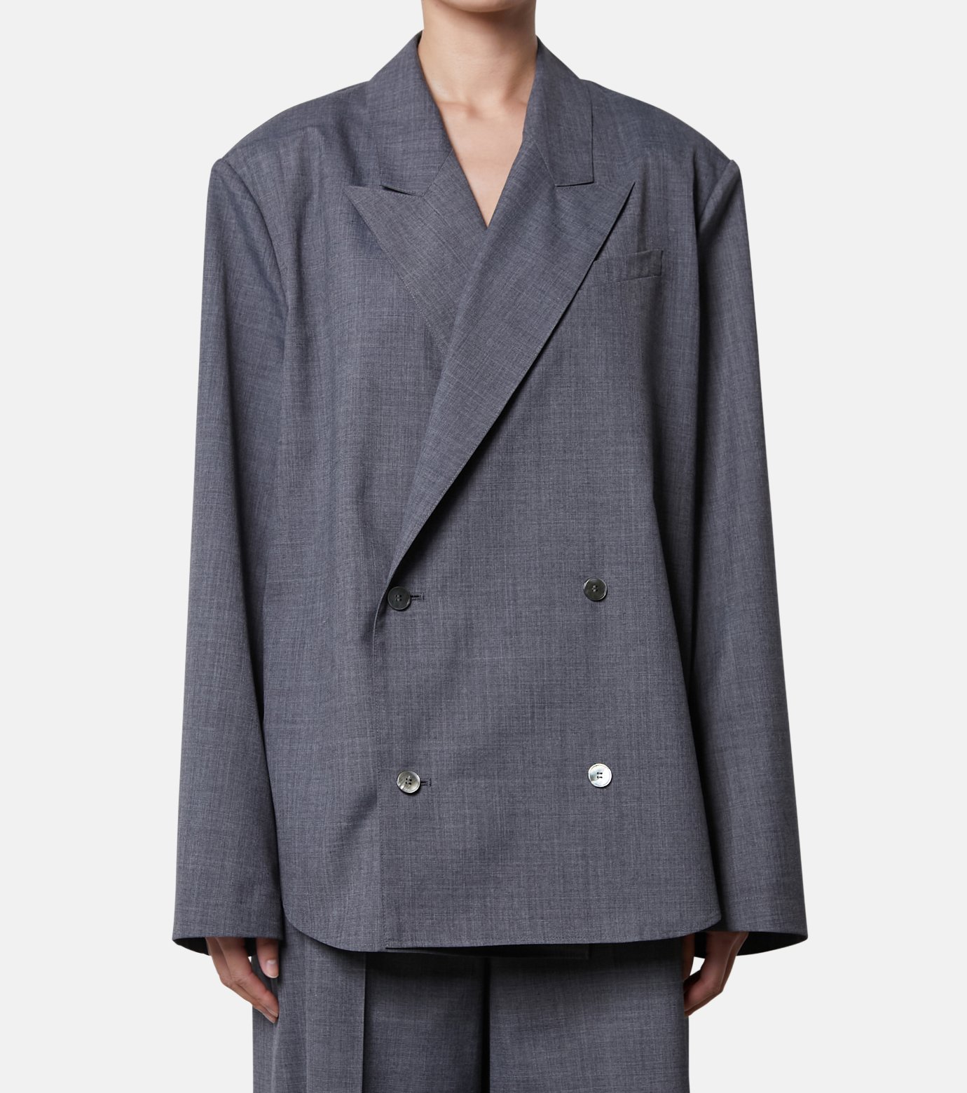Peaked Lapel Shirt Jacket-3