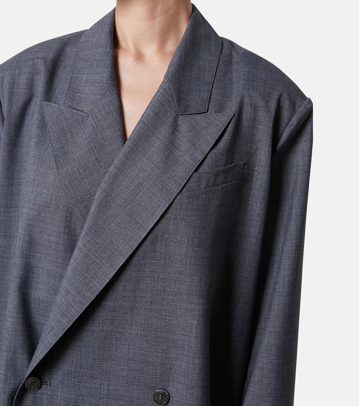 Peaked Lapel Shirt Jacket-14