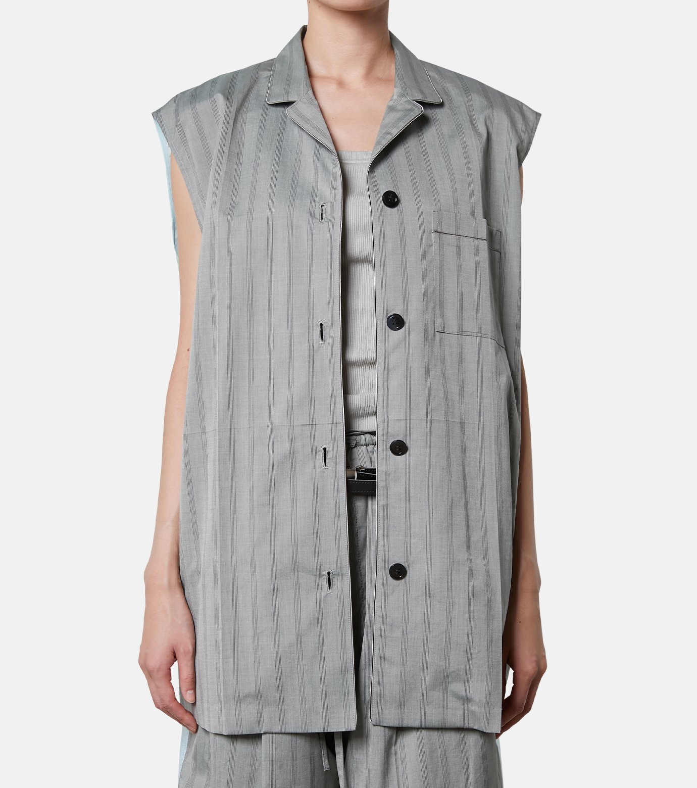 アイレネ - IRENE | Back Taffeta Sleeveless Shirt-Green-36の通販