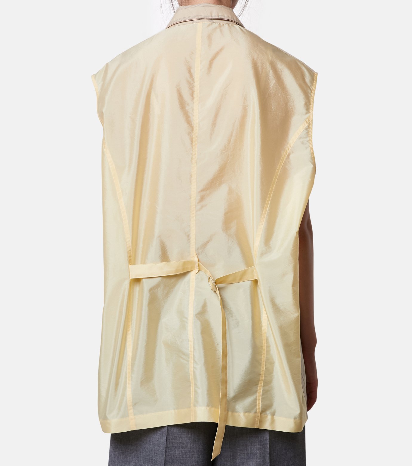 アイレネ - IRENE | Back Taffeta Sleeveless Shirt-Light