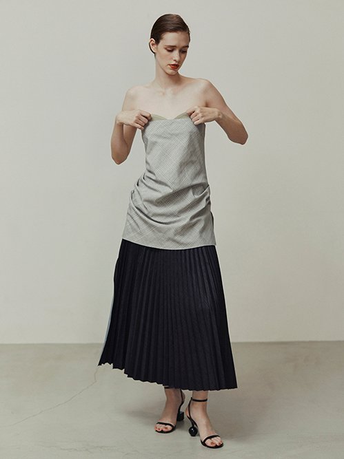 IRENE アイレネ　フリル付ビスチェ アイレネ - IRENE | Pleated Georgette Bustier | RESTIR リステア