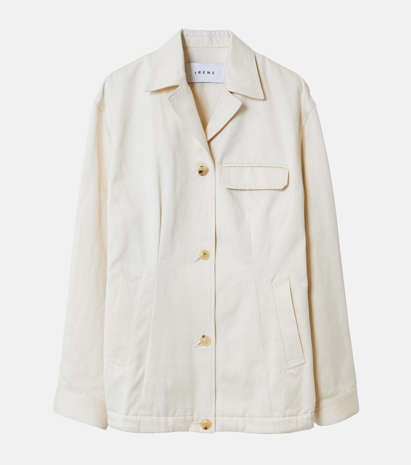 irene アイレネ　ブルゾン　ジャケット アイレネ - IRENE | Cotton Satin Blouson Jacket-Ivory-36の