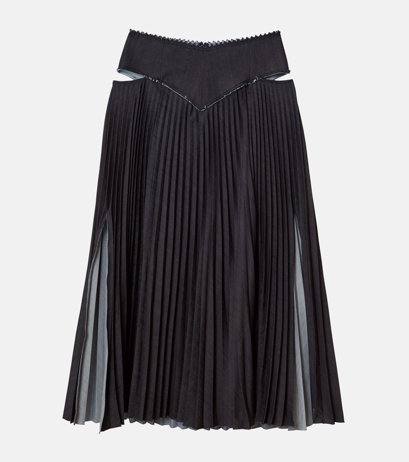 アイレネ - IRENE | Pinkingcut Pleated Skirt-Indigo-36の通販