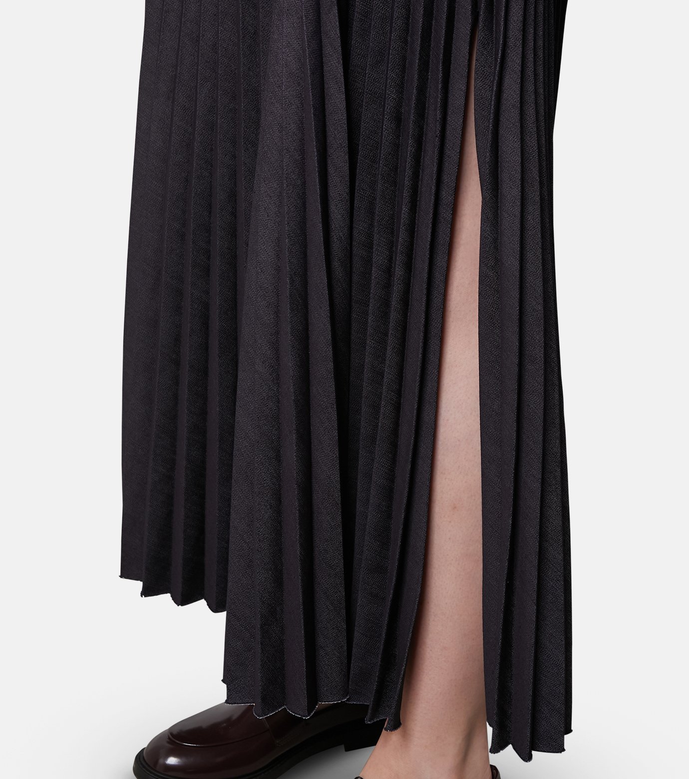 未使用　IRENE Pinkingcut Pleated Skirt アイレネ - IRENE | Pinkingcut Pleated Skirt-Indigo-34の通販