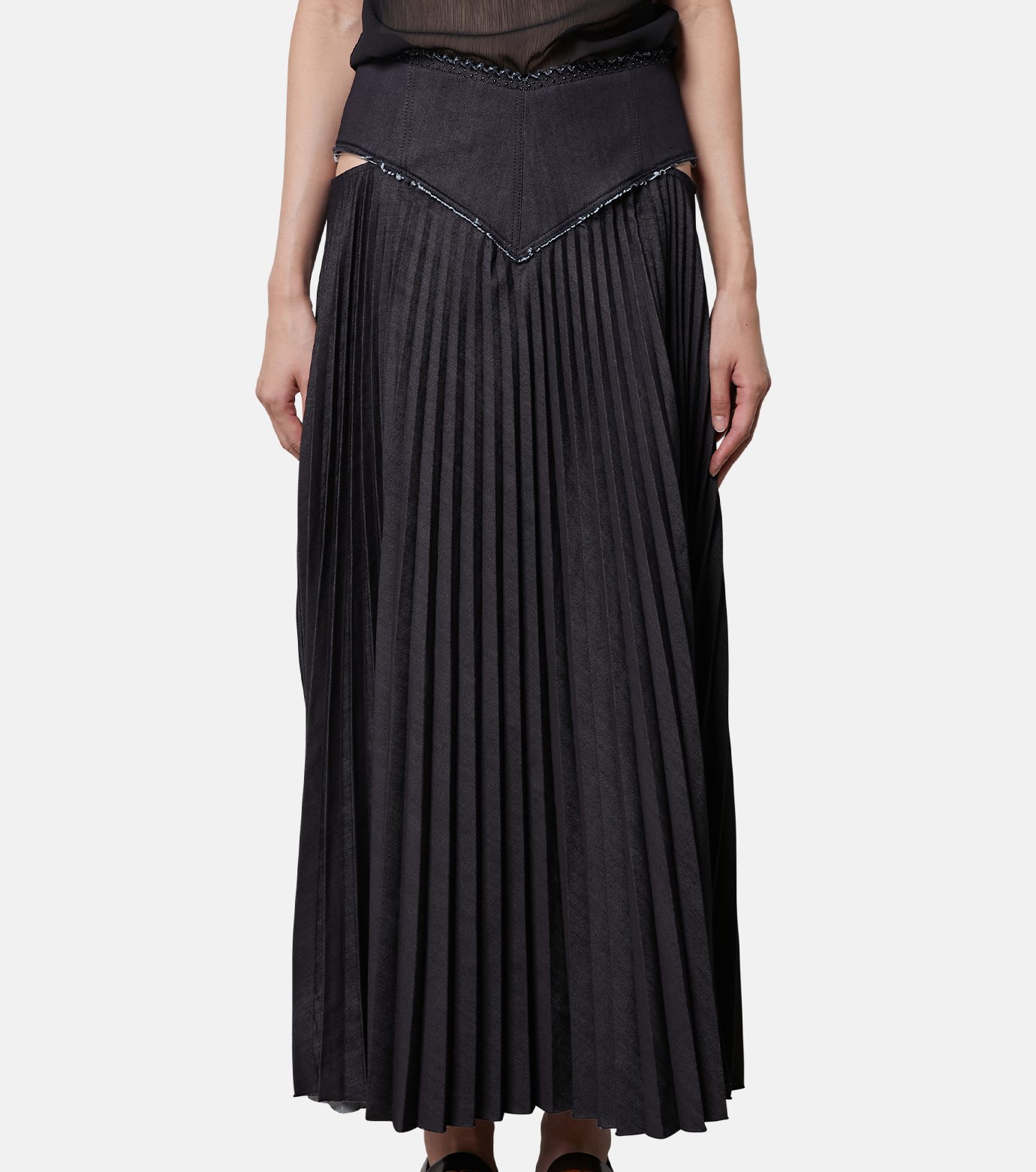 美品　IRENE　アイレネ　 Wrap Front Skirt ネイビー アイレネ - IRENE | WrapFrontSkirt-Light Blue-36の通販