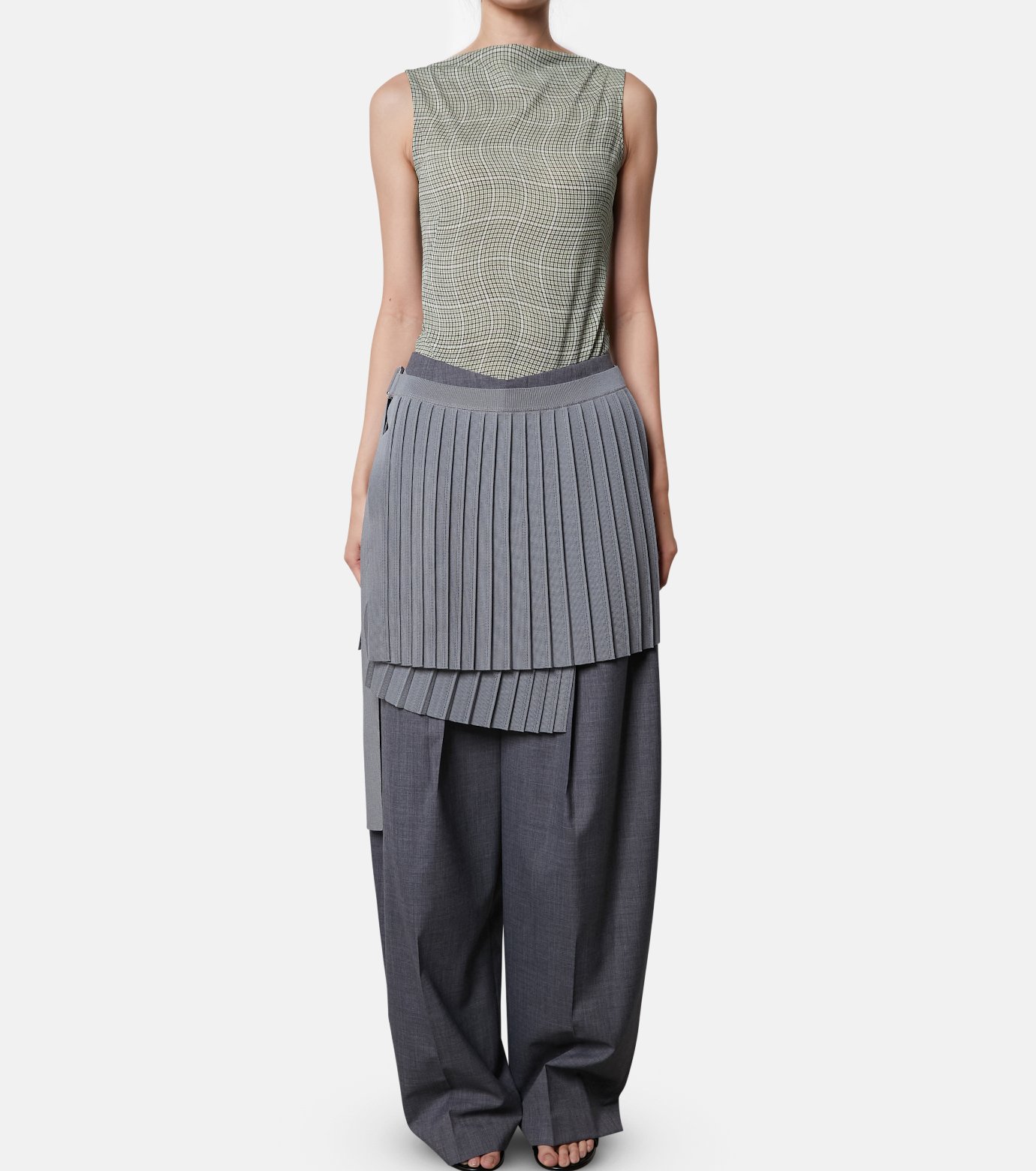 アイレネ　IRENE  スカート  サイズ36 アイレネ - IRENE | Body Suit Cotton Dress-Khaki-36の通販