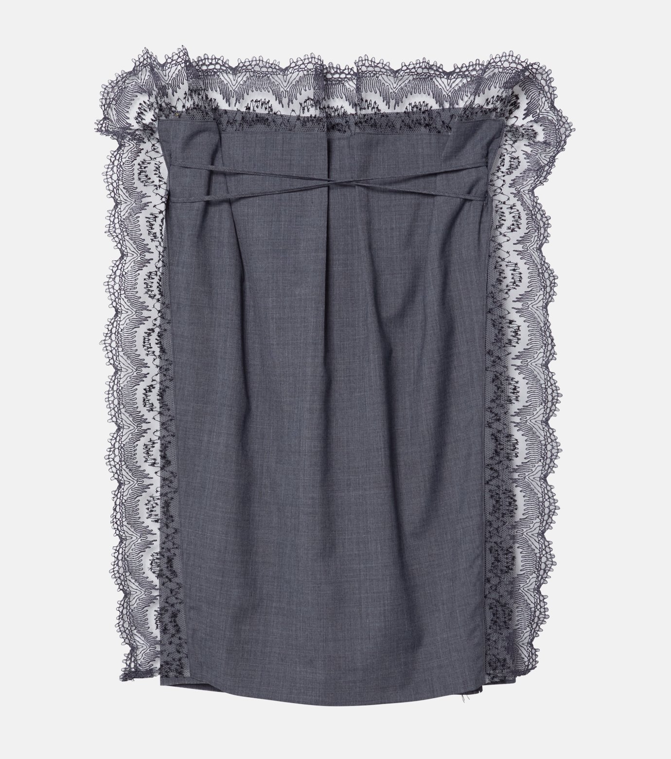 IRENE Lace Trim Apron Tailored Short36新品 アイレネ - IRENE | Lace Trim Apron Tailored Short-Gray-36の