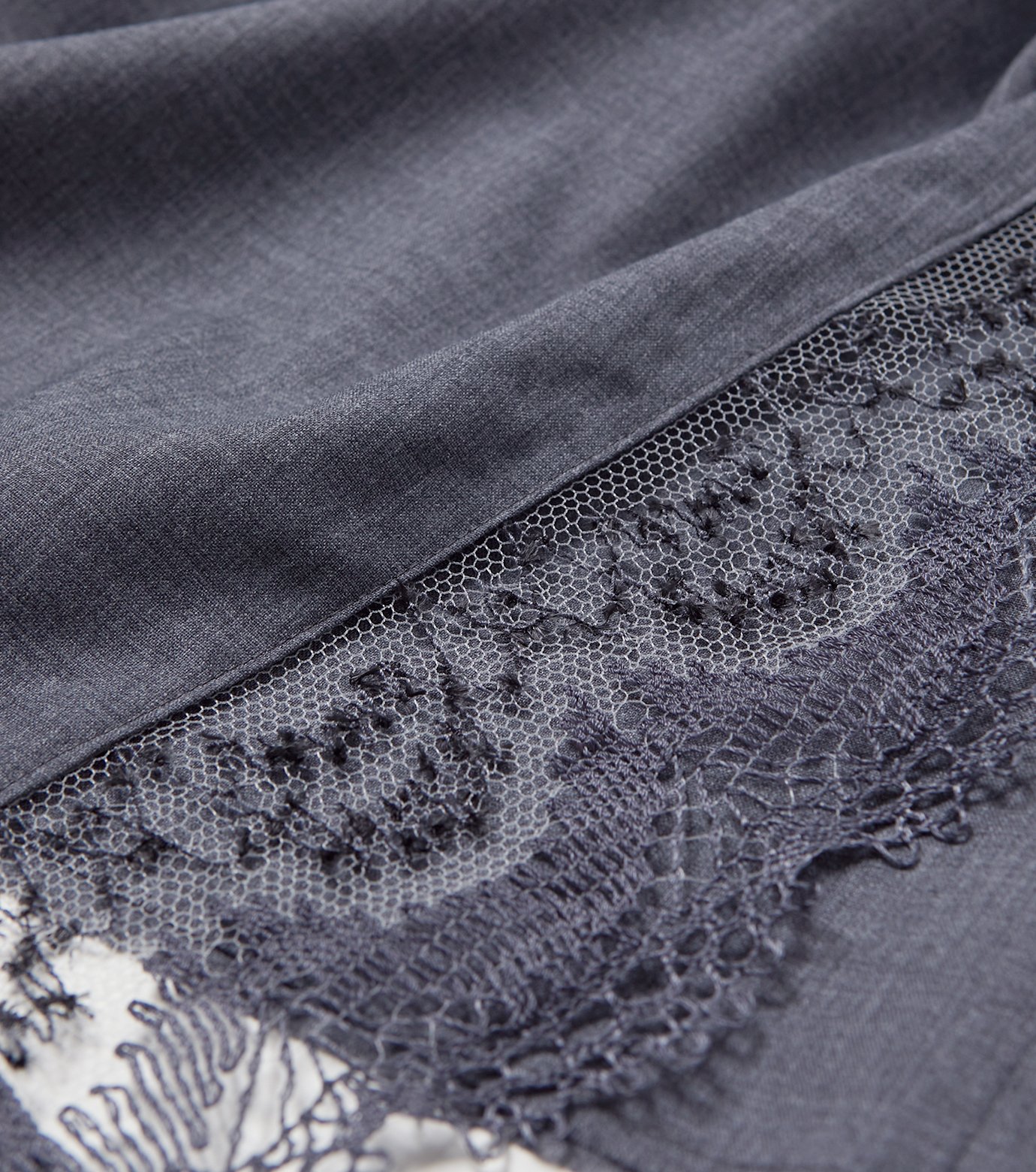 IRENE Lace Trim Apron Tailored Short36新品 アイレネ - IRENE | Lace Trim Apron Tailored Short-Gray-36の