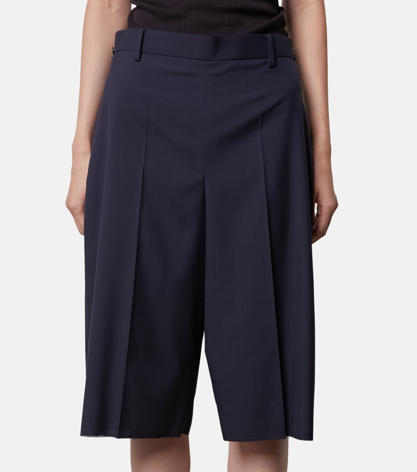 IRENE Lace Trim Apron Tailored Short36新品 アイレネ - IRENE | Lace Trim Apron Tailored Short-Gray-36の