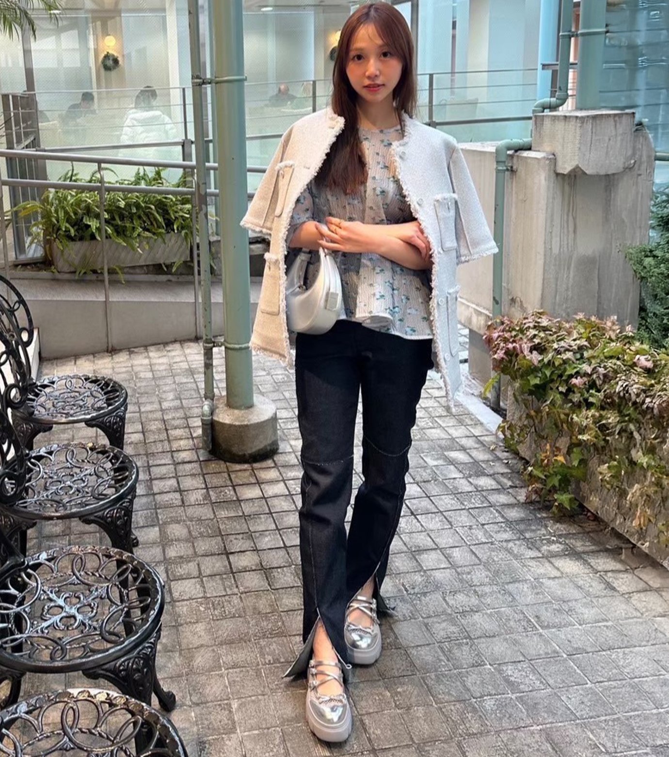 アイレネ　Pinkingcut Denim ピンキングカットデニム IRENE パンツ ピンキングカットデニム / Pinkingcut Denim