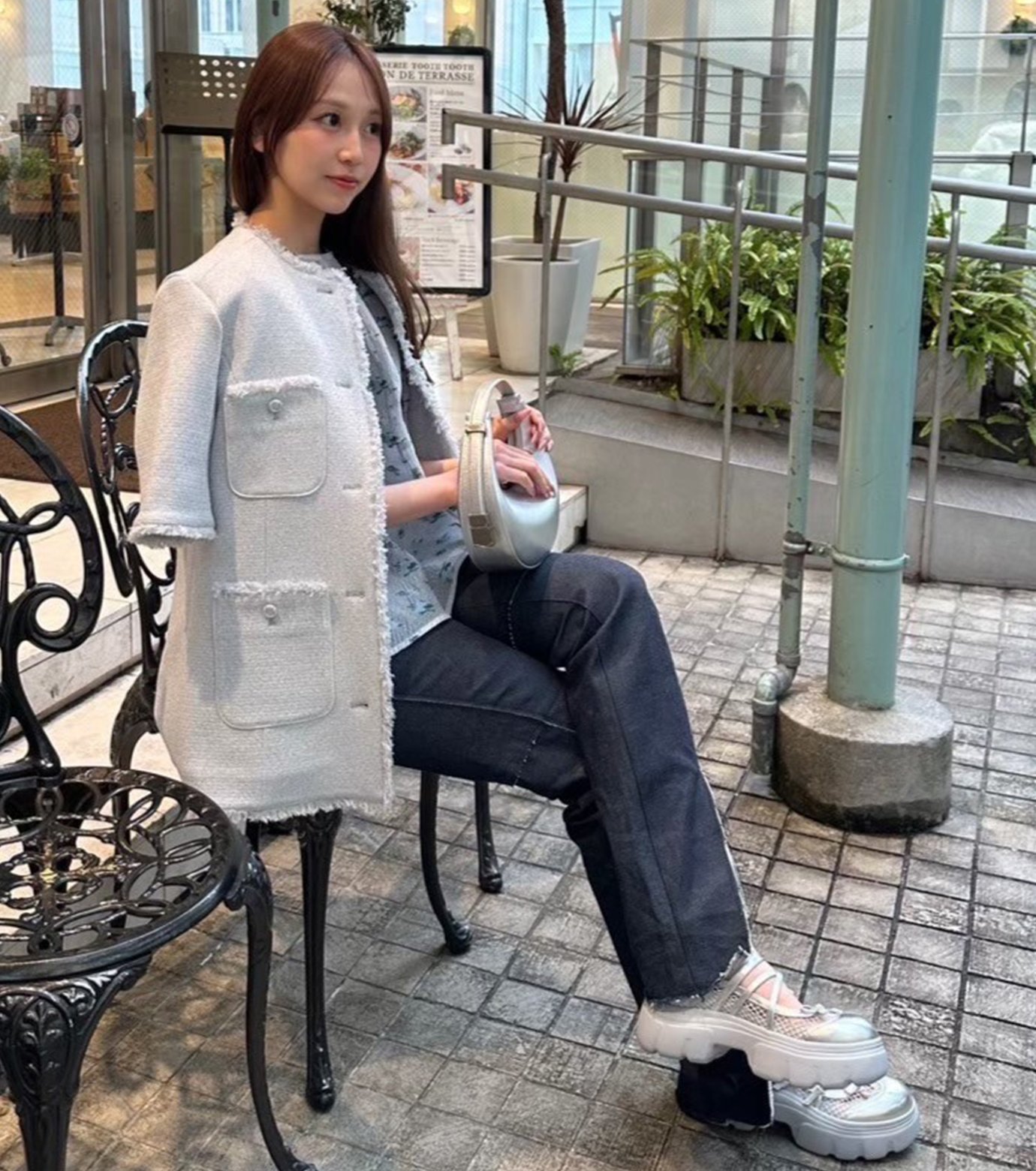 アイレネ　Pinkingcut Denim ピンキングカットデニム IRENE パンツ ピンキングカットデニム / Pinkingcut Denim