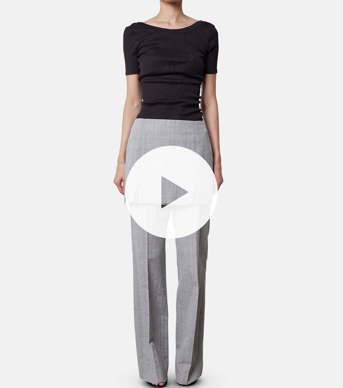 アイレネ - IRENE | Check Layerd Trousers-Gray-34の通販 | RESTIR